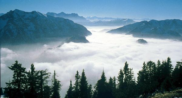 Chiemgau Wandern: Fernblick in die Chiemgauer Alpen