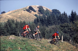 Urlaubsregion Rh&ouml;n: Biker am Pferdskopf