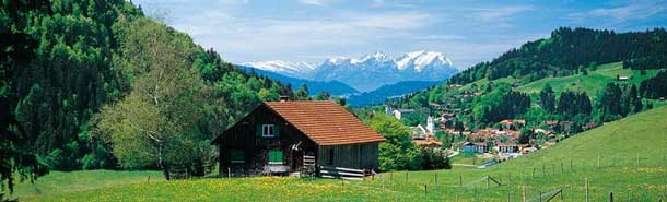 Blick auf Oberstaufen