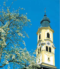 Kirchturm von St. Nikolaus in Pfronten