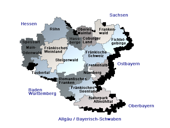 Urlaubsregionen in Franken