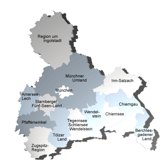 Urlaubsregionen in Oberbayern