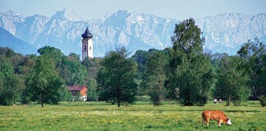 Bergblick in Bad Aibling