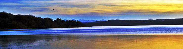 Ammersee / Lech Urlaub: Dämmerung am Ammersee