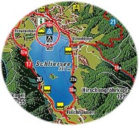 Radeltourenkarte Schliersee - Bayerischzell