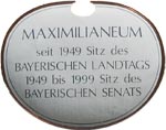 Informations-Plakette Maximilianeum